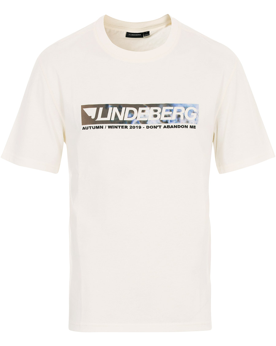 Herre | T-Shirts | J.Lindeberg | Jordan Printed Crew Neck Tee Off White