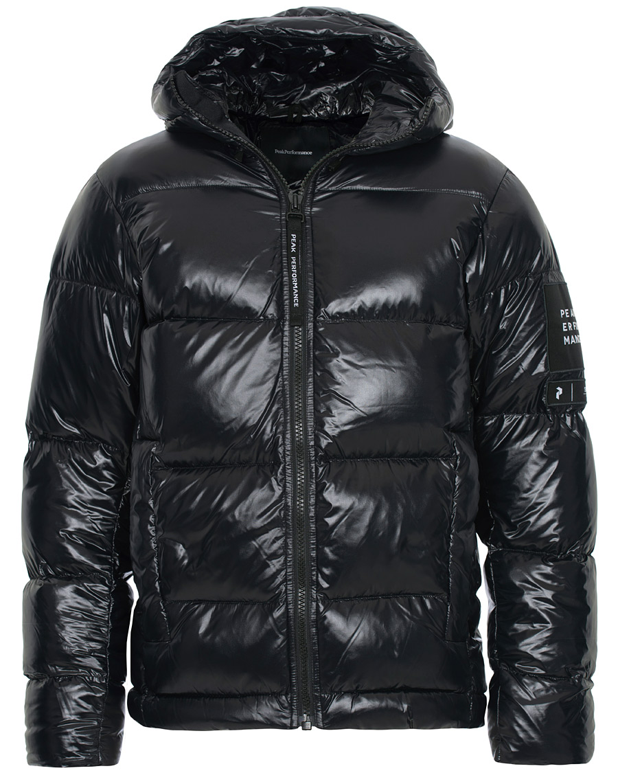 linned Arab Lækker Peak Performance Moment Down High Gloss Jacket Black - CareOfCarl.dk