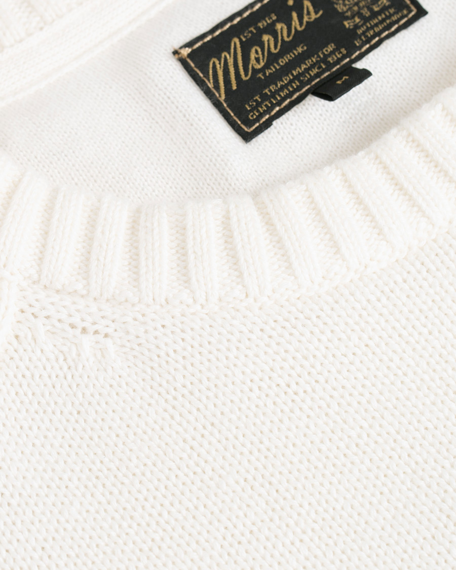 Herre | Trøjer | Morris | Benton Knitted Crew Neck White
