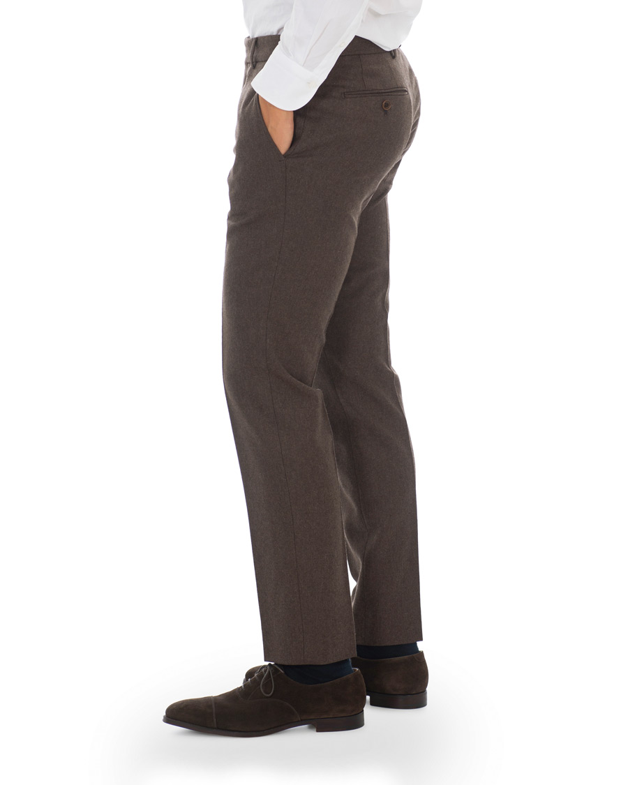 Herre | Bukser | Morris | Rodney Flannel Trousers Brown