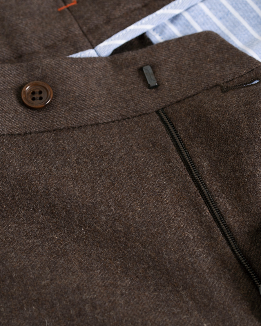 Herre | Bukser | Morris | Rodney Flannel Trousers Brown