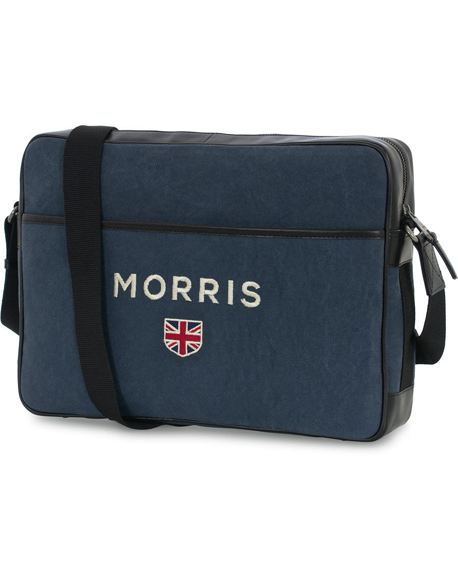 Herre | Morris Donovan Canvas Computer Bag Navy/black | Morris | Donovan Canvas Computer Bag Navy/black