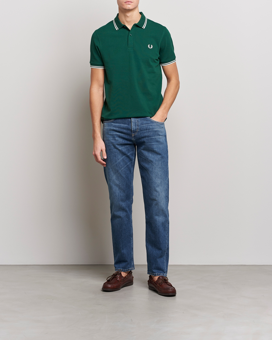 Herre | Polotrøjer | Fred Perry | Polo Twin Tip Ivy/Snow White