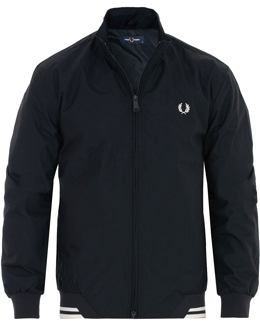 jævnt Danser fort Fred Perry Twin Tip Sports Jacket Navy - CareOfCarl.dk