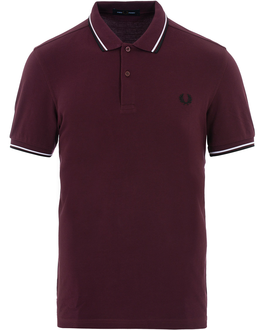 Herre | Polotrøjer | Fred Perry | Slim Fit Polo Twin Tip Wine Red/White