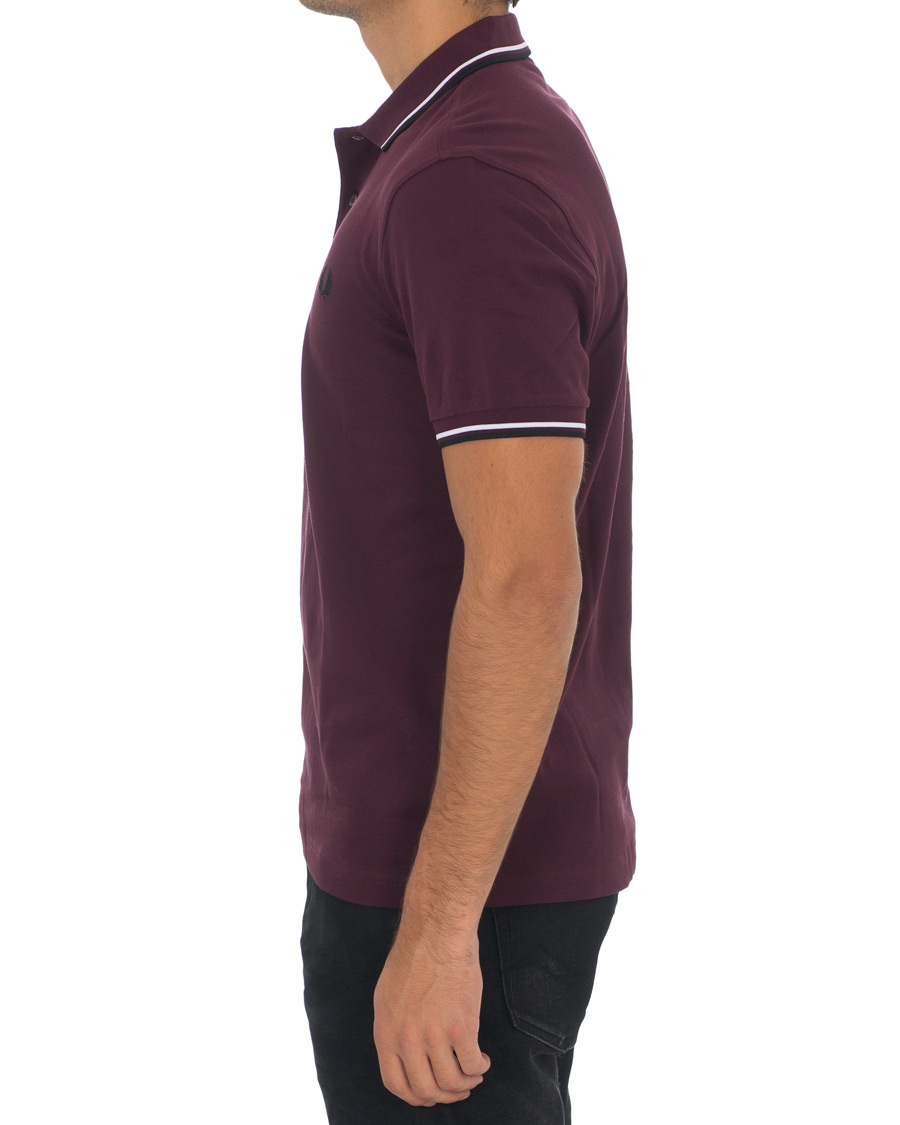 Herre | Polotrøjer | Fred Perry | Slim Fit Polo Twin Tip Wine Red/White