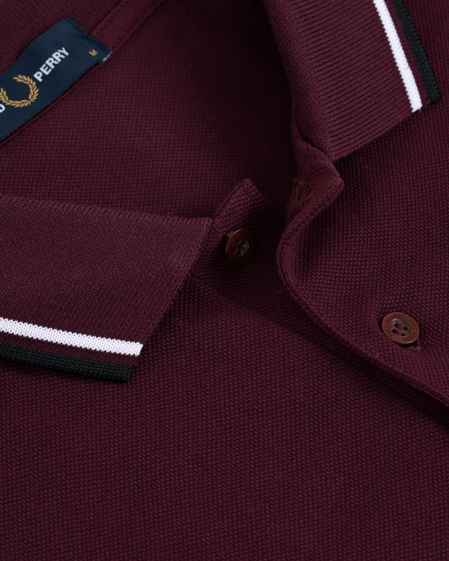 Herre | Polotrøjer | Fred Perry | Slim Fit Polo Twin Tip Wine Red/White