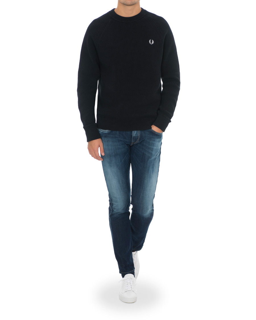 Herre | Trøjer | Fred Perry | Ribbed Crew Neck Jumper Black