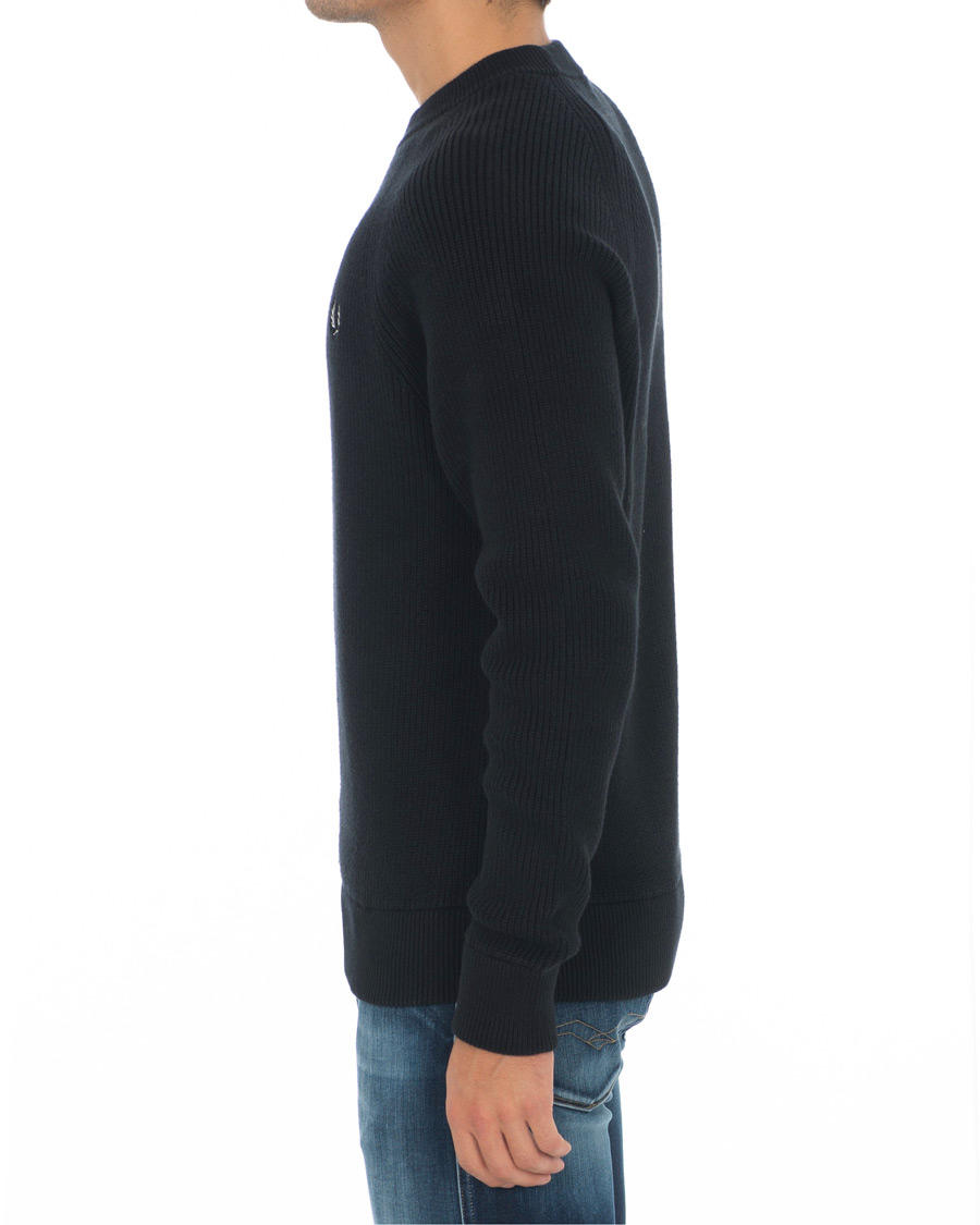 Herre | Trøjer | Fred Perry | Ribbed Crew Neck Jumper Black