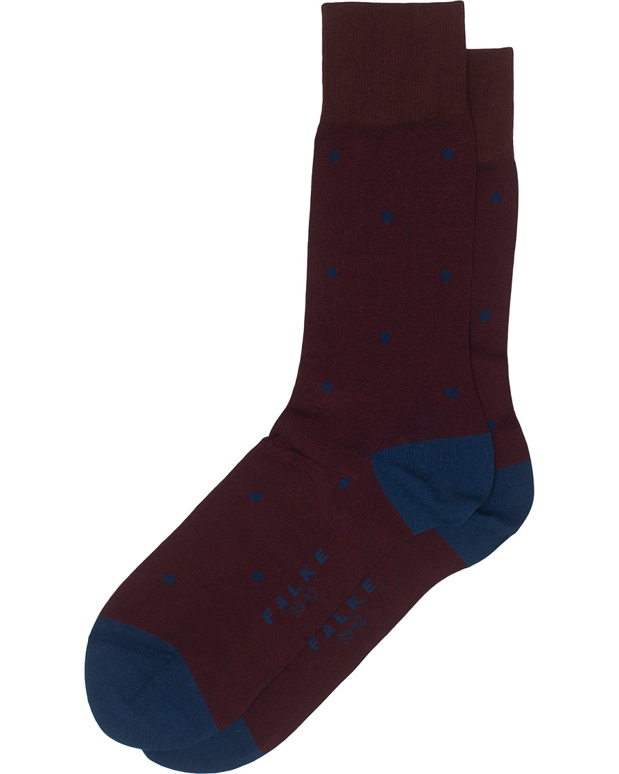 Herre | Undertøj | Falke | Cotton Dot Sock Barolo/Navy
