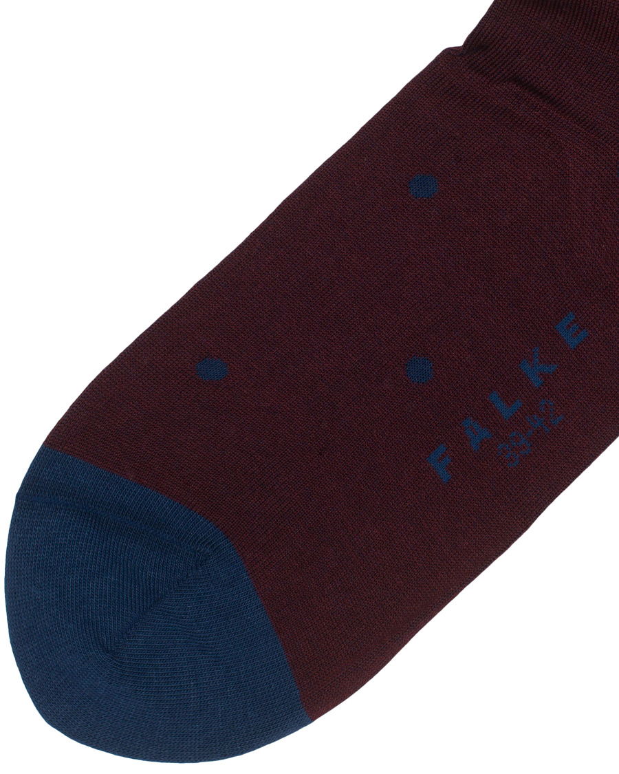 Herre | Undertøj | Falke | Cotton Dot Sock Barolo/Navy