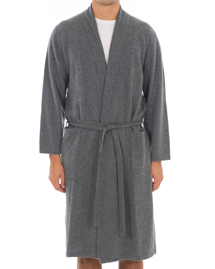 Herre | Pyjamas & Morgenkåber | Soft Goat | Cashmere Bathrobe Dark Grey