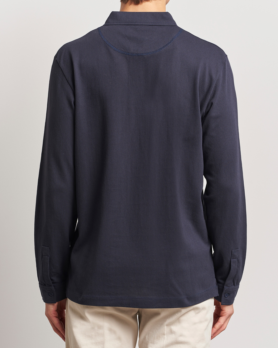 Herre | Polotrøjer | Sunspel | Long Sleeve Riviera Polo Shirt Navy