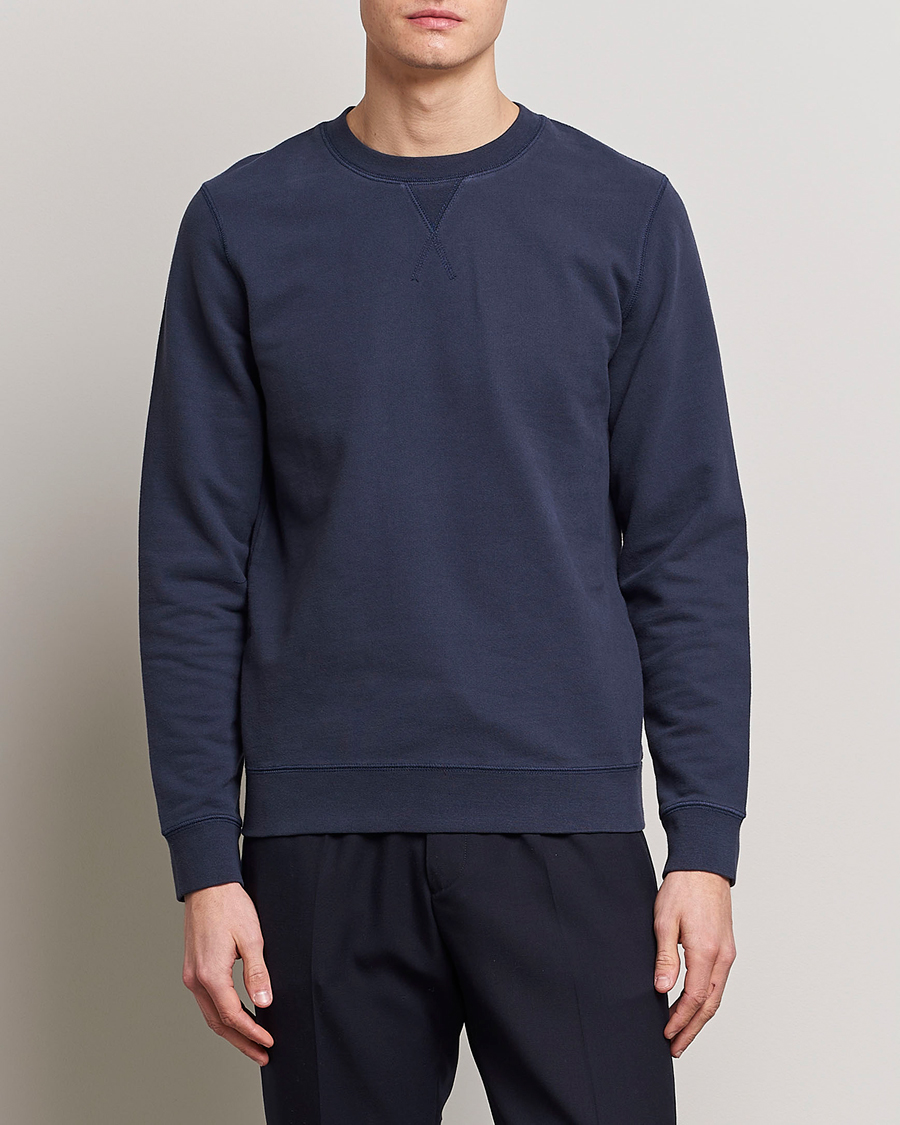 Herre | Loungewear-afdelingen | Sunspel | Loopback Sweatshirt Navy