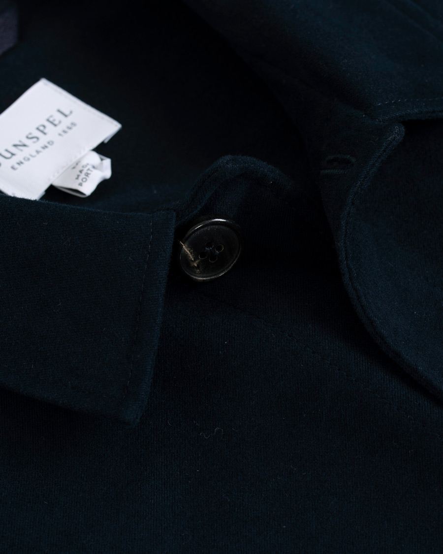 Herre | Skjorter | Sunspel | Twin Pocket Moleskin Jacket Navy