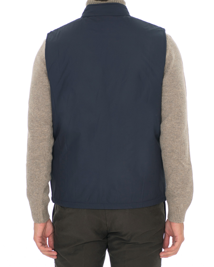 Herre | Jakker | Sunspel | Padded Full Zip Gilet Navy