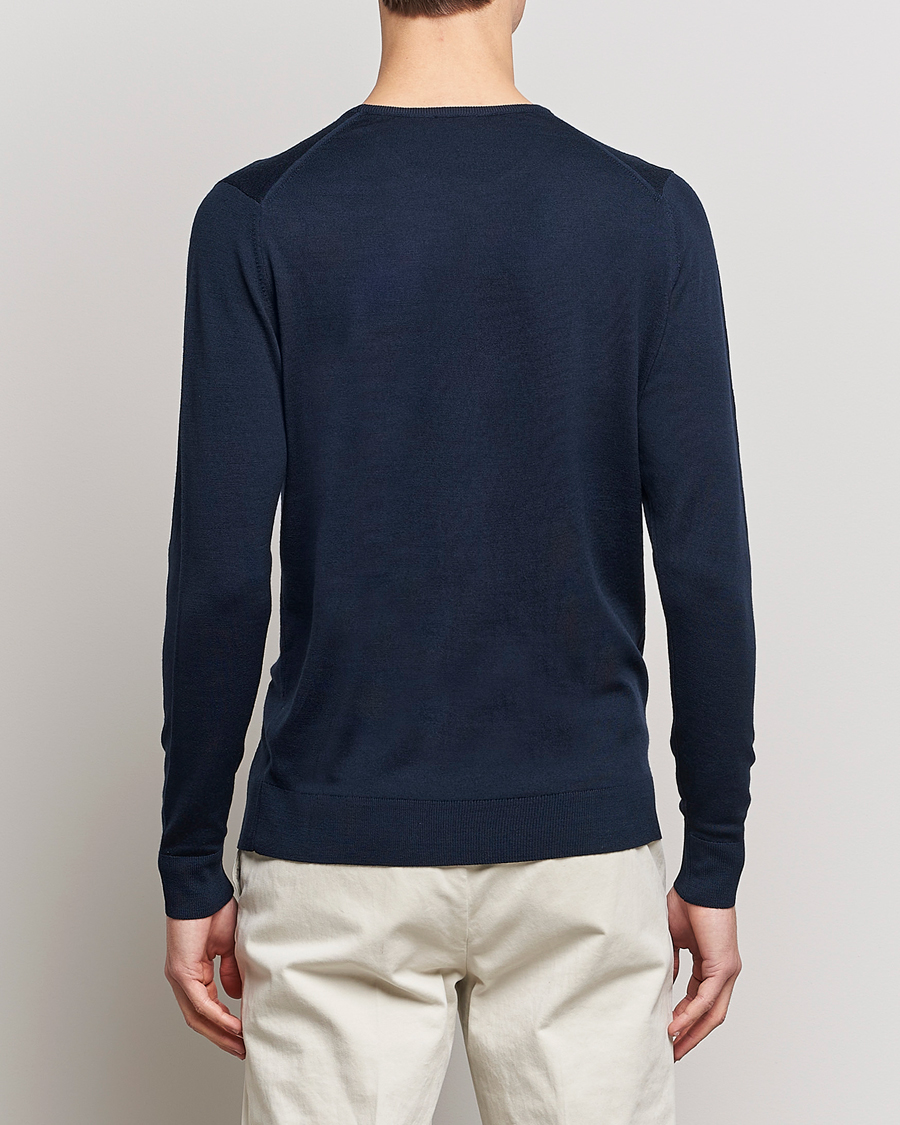 Herre | Trøjer | Sunspel | Crew Neck Jumper Light Navy