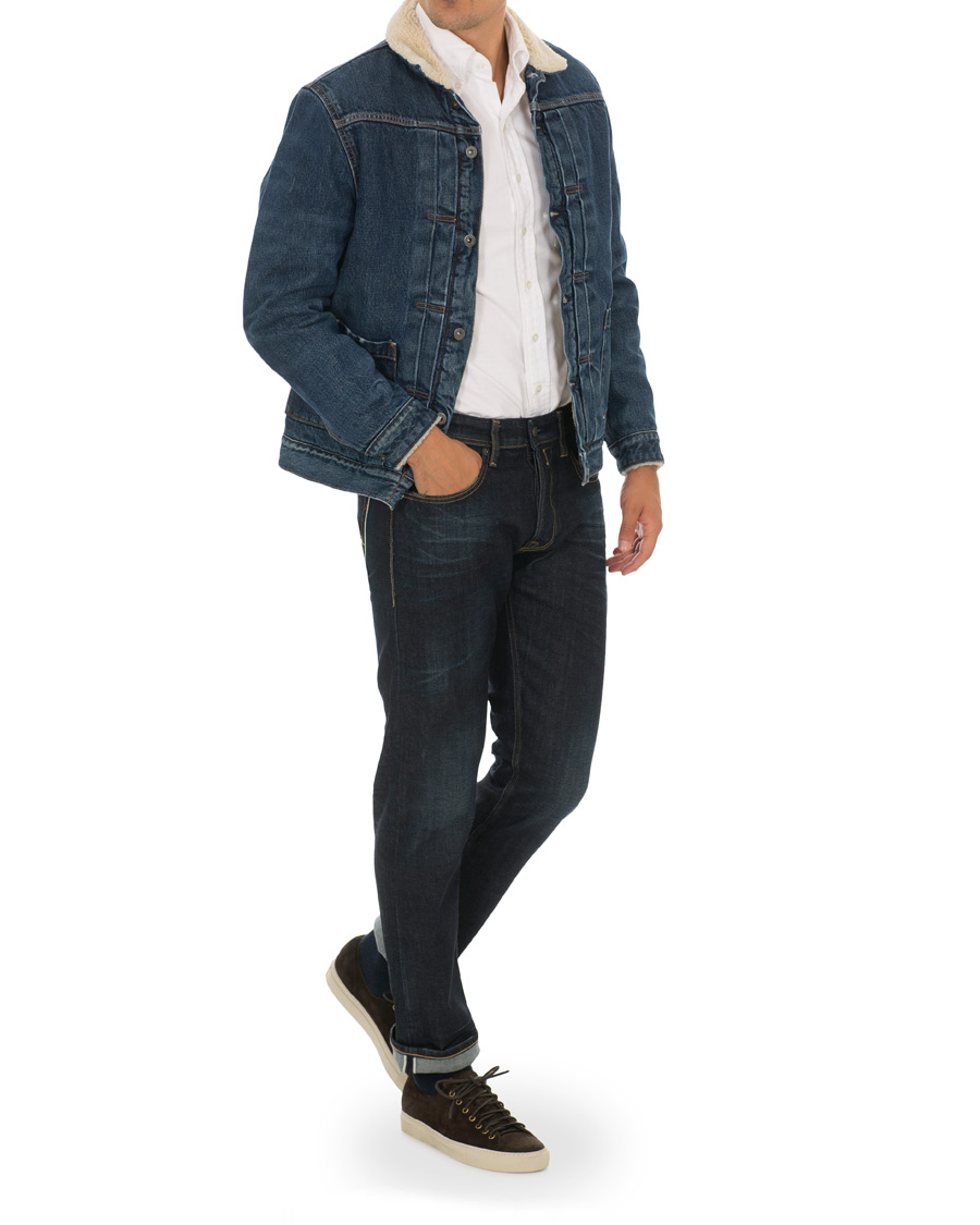 Herre | Jeans | Replay | Groover Stretch Selvedge Jeans Dark Blue