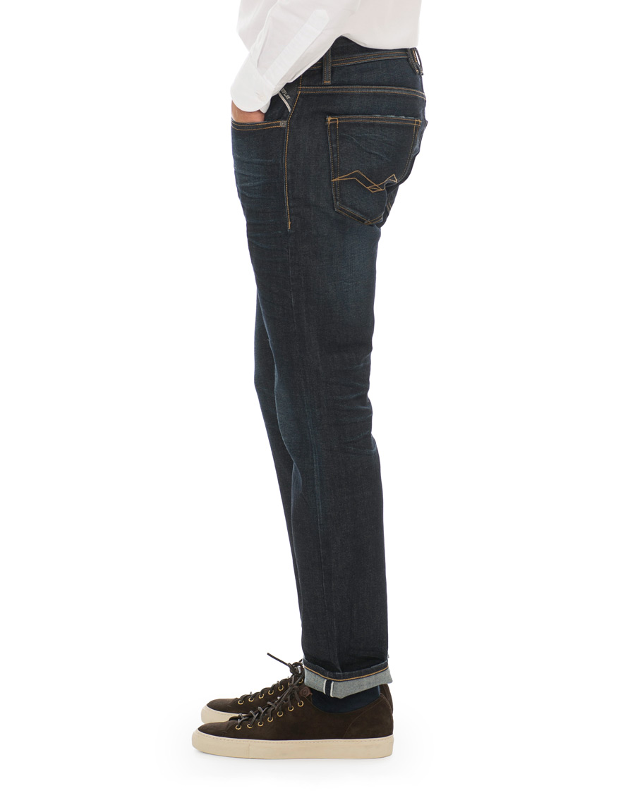 Herre | Jeans | Replay | Groover Stretch Selvedge Jeans Dark Blue