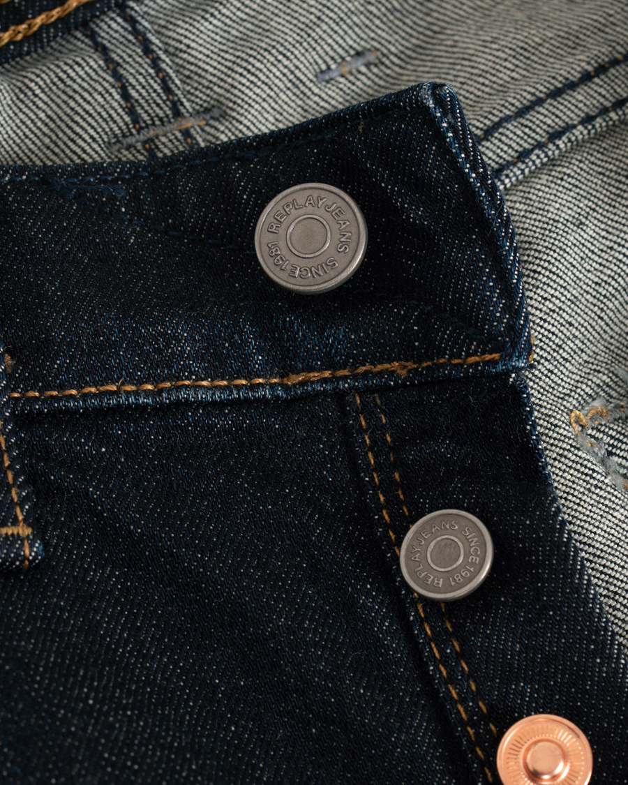Herre | Jeans | Replay | Groover Stretch Selvedge Jeans Dark Blue