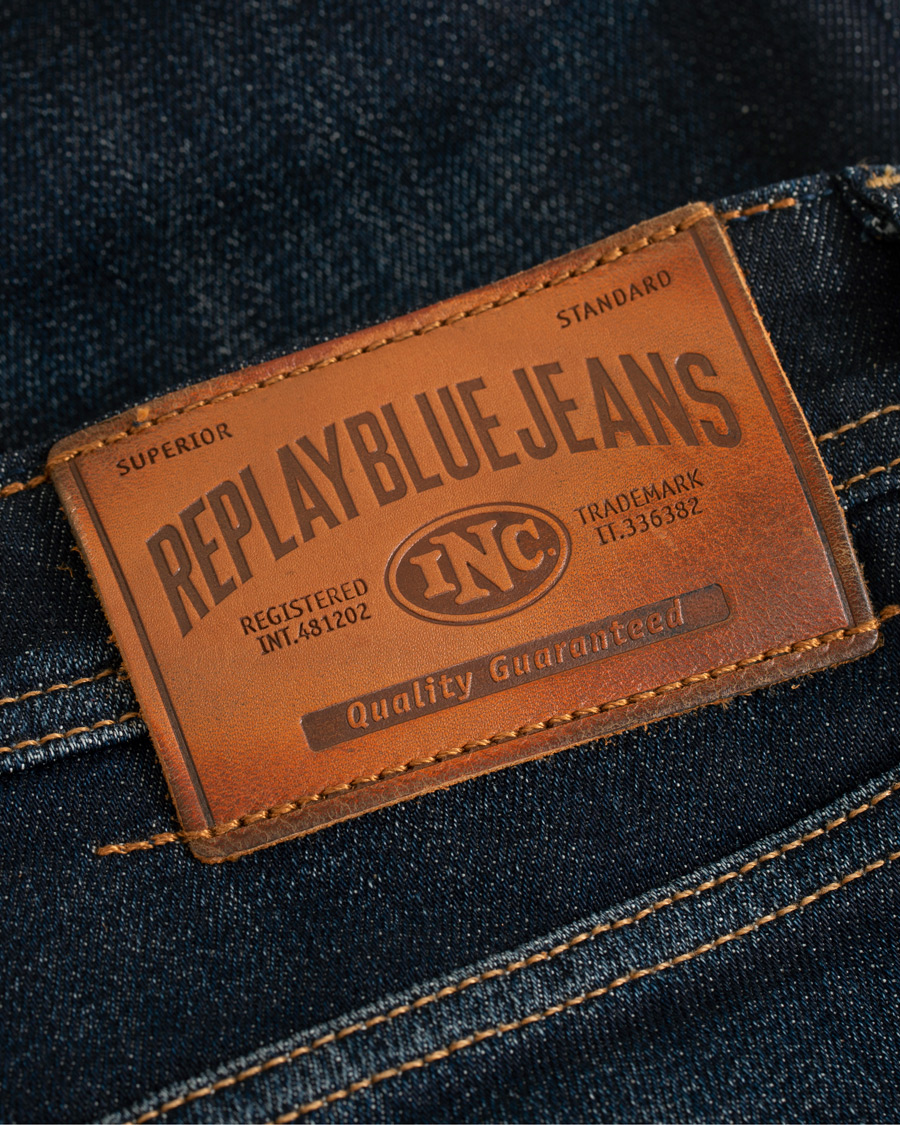 Herre | Jeans | Replay | Groover Stretch Selvedge Jeans Dark Blue