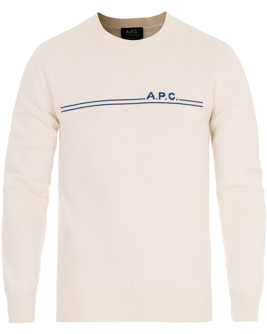 Herre | Trøjer | A.P.C. | Eponyme H Crew Neck Ecru