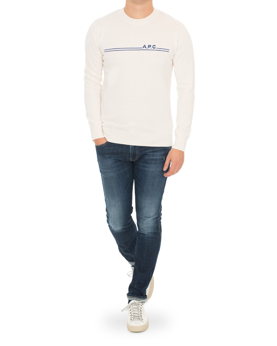 Herre | Trøjer | A.P.C. | Eponyme H Crew Neck Ecru