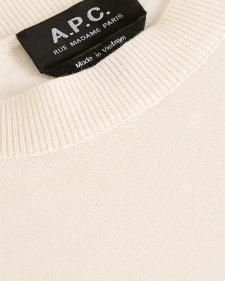 Herre | Trøjer | A.P.C. | Eponyme H Crew Neck Ecru
