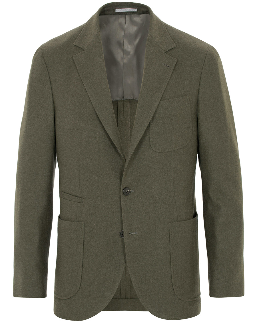 Herre | Blazere & jakker | Brunello Cucinelli | Cashmere Blend Patch Pocket Blazer Green