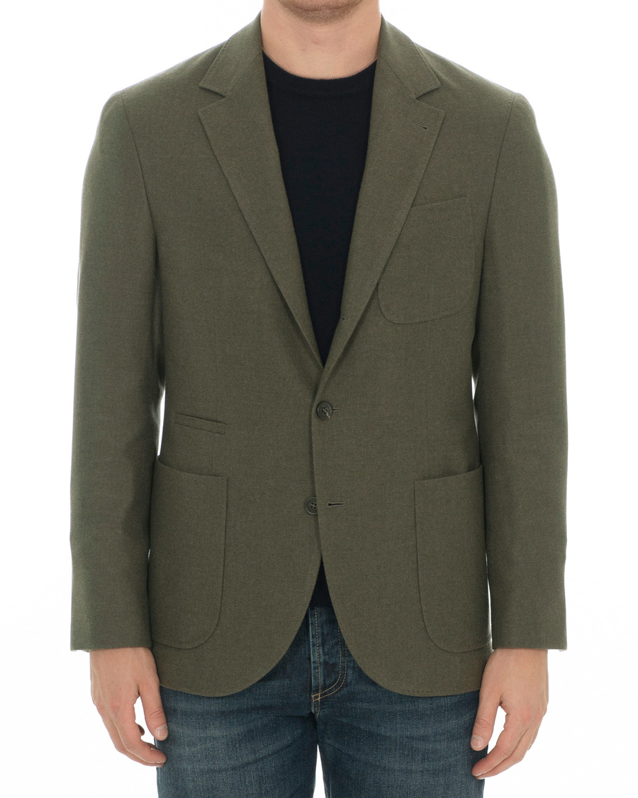 Herre | Blazere & jakker | Brunello Cucinelli | Cashmere Blend Patch Pocket Blazer Green
