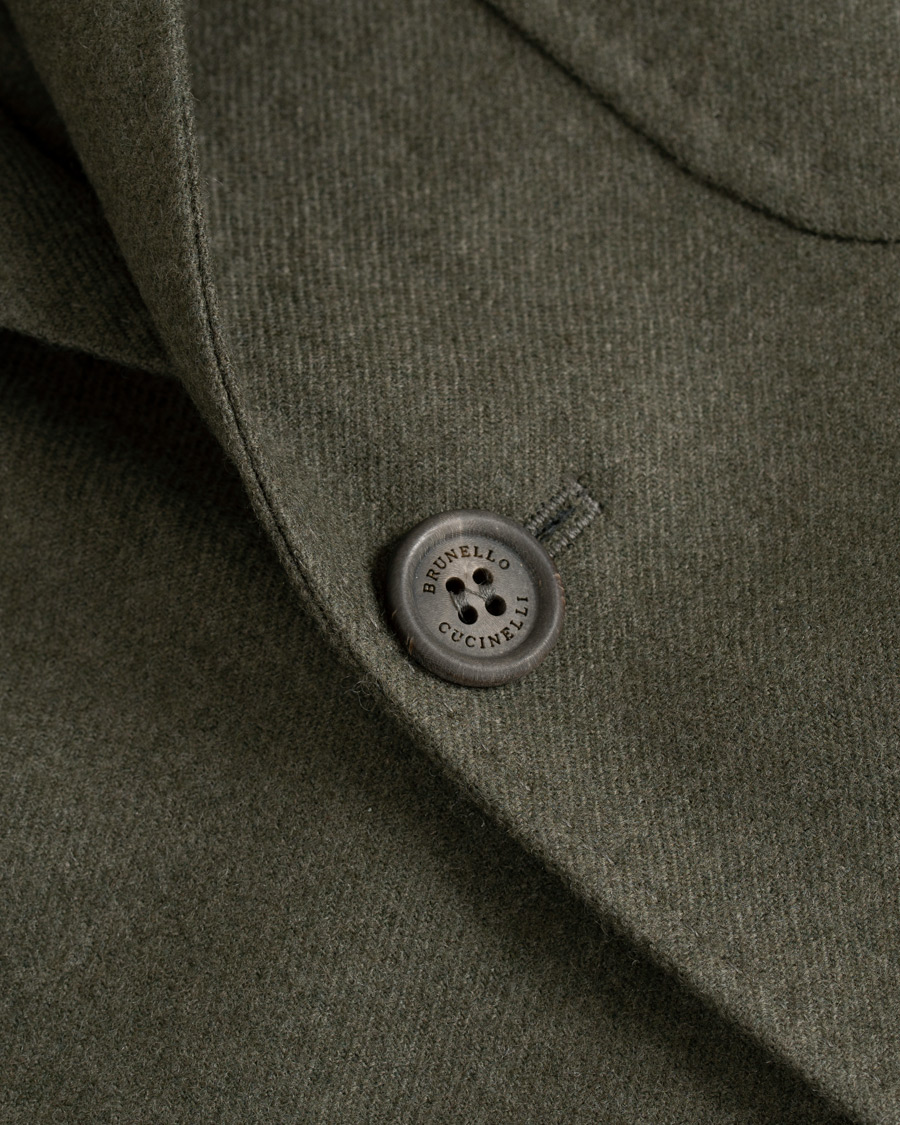 Herre | Blazere & jakker | Brunello Cucinelli | Cashmere Blend Patch Pocket Blazer Green