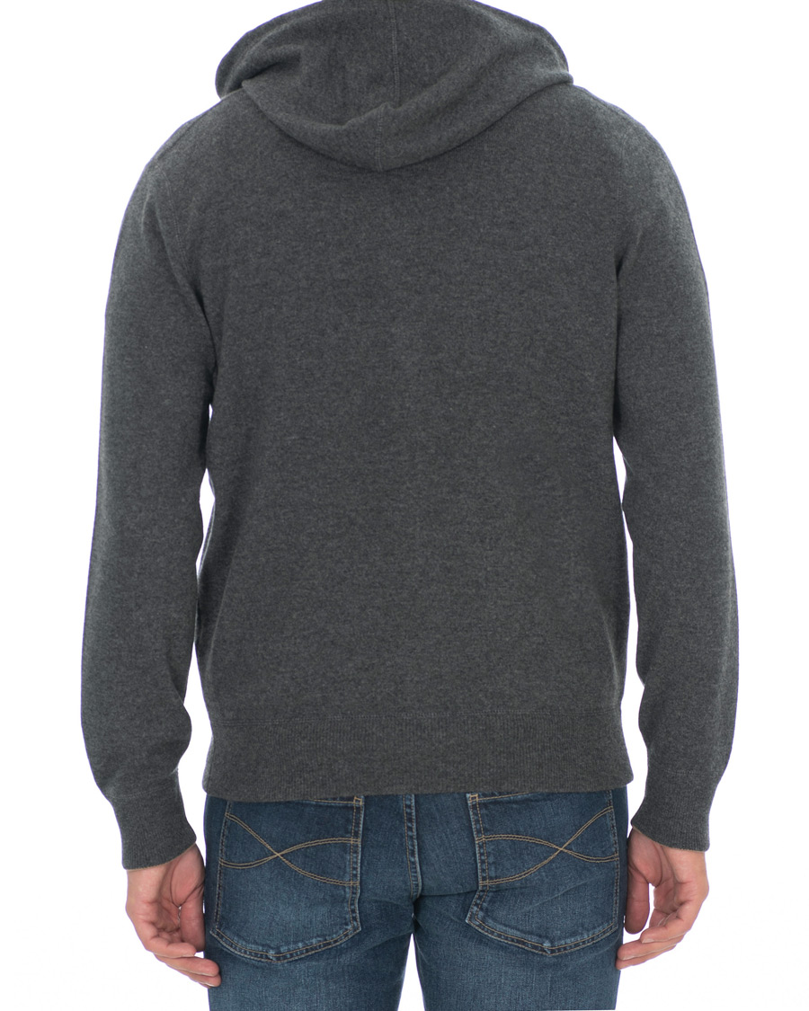 Herre | Trøjer | Brunello Cucinelli | Cashmere Zip Hoodie Dark Grey