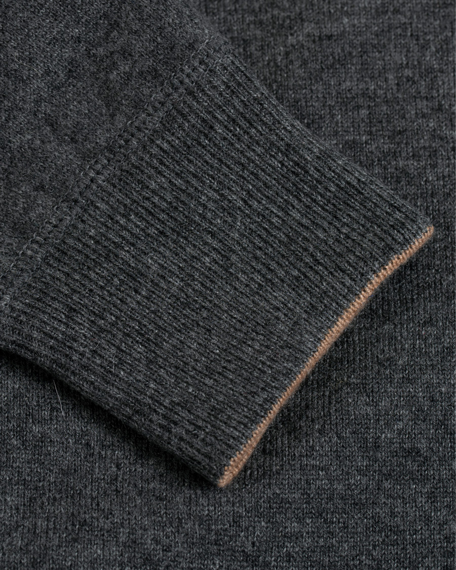 Herre | Trøjer | Brunello Cucinelli | Cashmere Zip Hoodie Dark Grey