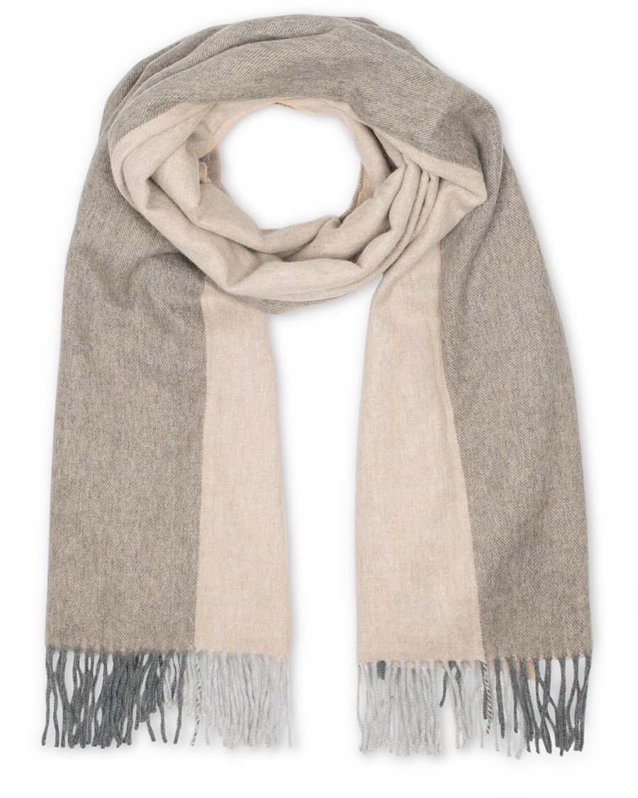 Herre | Begg & Co Jura Lambswool/Angora Scarf Duo Natural Greige | Begg & Co | Jura Lambswool/Angora Scarf Duo Natural Greige