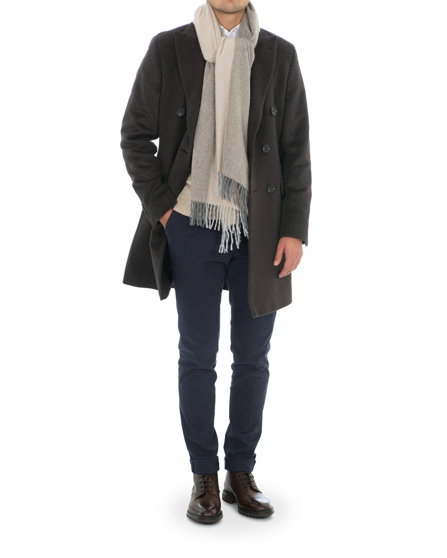 Herre | Begg & Co Jura Lambswool/Angora Scarf Duo Natural Greige | Begg & Co | Jura Lambswool/Angora Scarf Duo Natural Greige