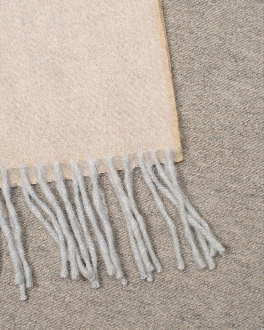 Herre | Begg & Co Jura Lambswool/Angora Scarf Duo Natural Greige | Begg & Co | Jura Lambswool/Angora Scarf Duo Natural Greige