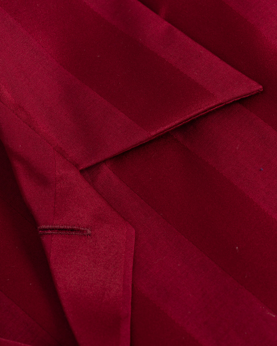 Herre | Pyjamas & Morgenkåber | Derek Rose | Cotton Satin Striped Pyjama Set Wine Red