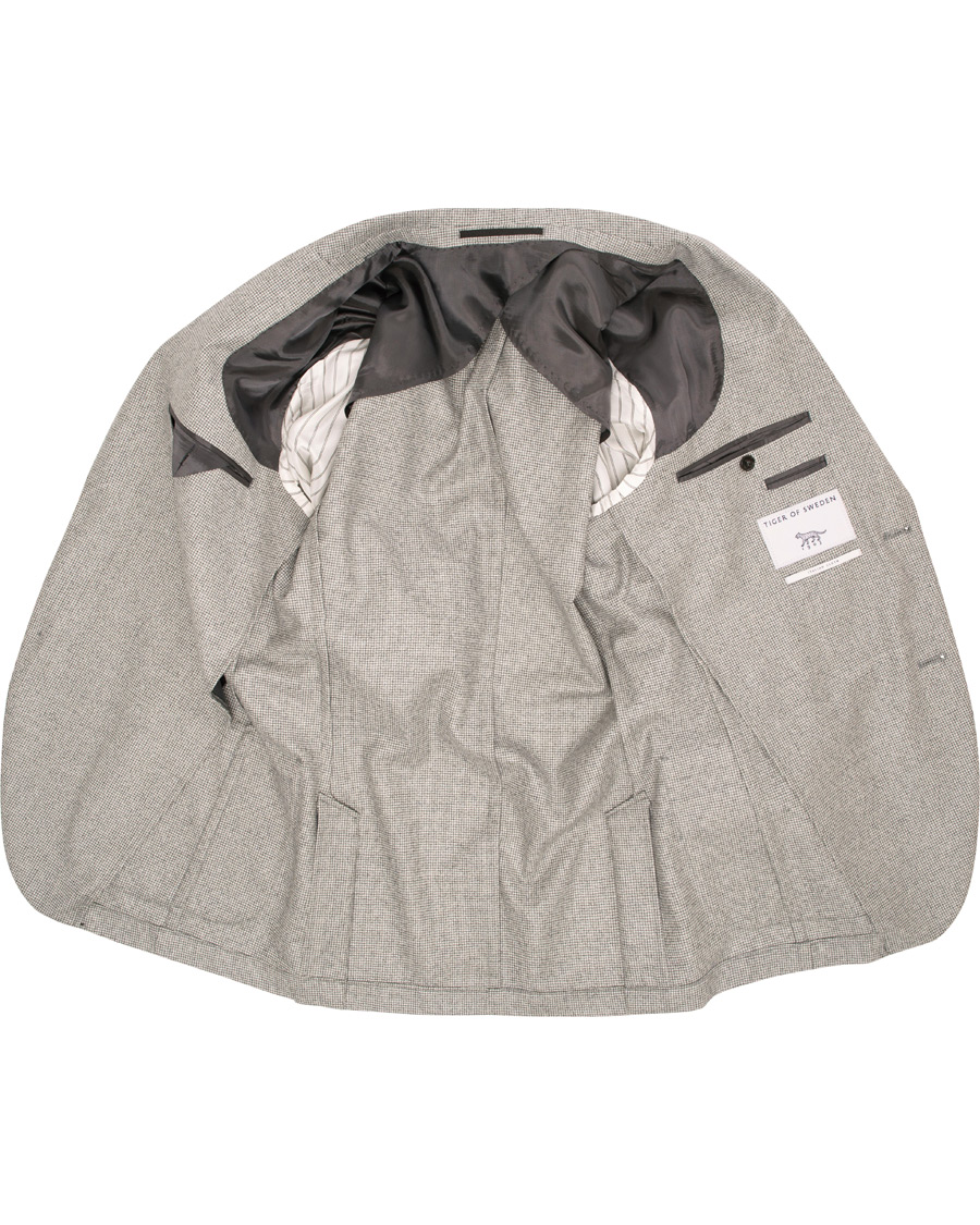 Herre | Blazere & jakker | Tiger of Sweden | Jamot Houndstooth Brushed Wool Suit Blazer Grey