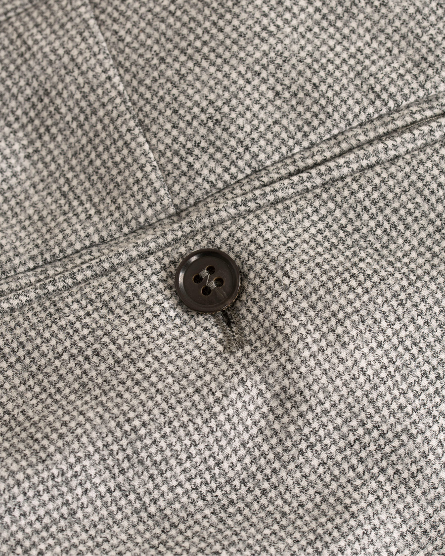 Herre | Bukser | Tiger of Sweden | Tilman Houndstooth Turn Up Brushed Wool Trousers Grey