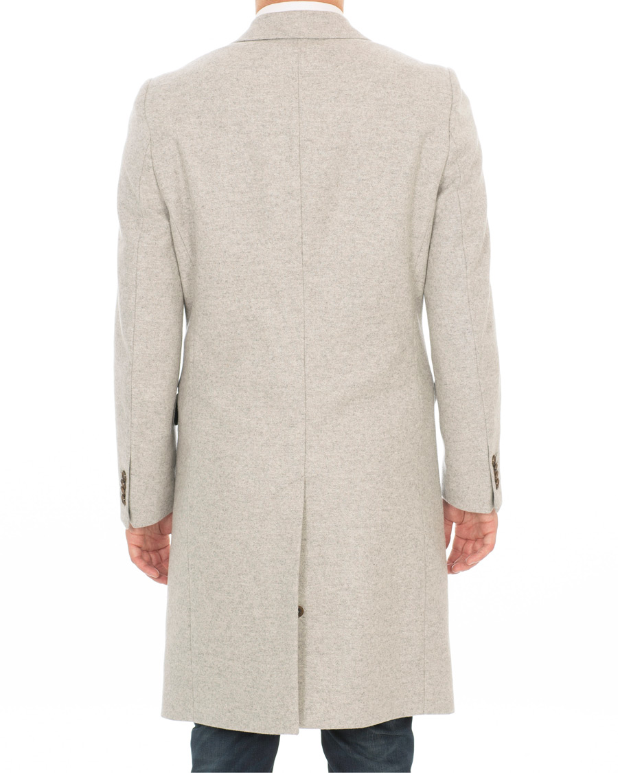 Herre | Jakker | Tiger of Sweden | Seder Peak Lapel Wool/Cashmere Coat Light Grey Melange