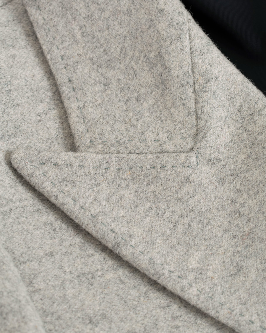 Herre | Jakker | Tiger of Sweden | Seder Peak Lapel Wool/Cashmere Coat Light Grey Melange