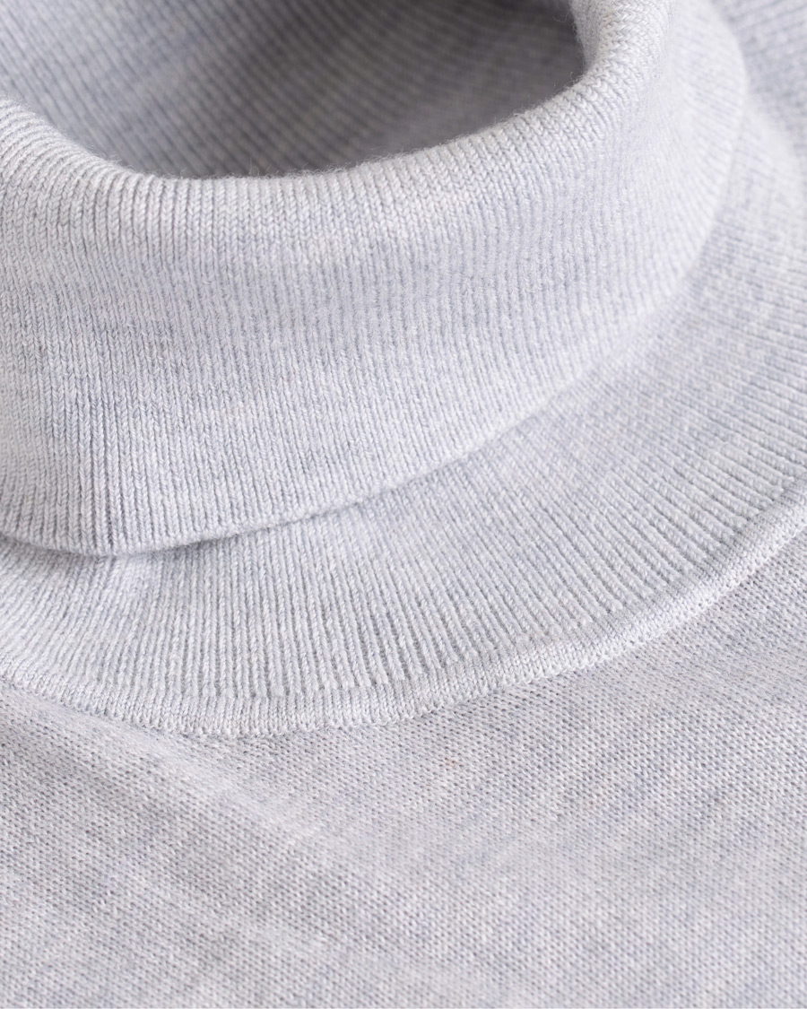 Herre | Trøjer | Tiger of Sweden | Nevile Extra Fine Merino Polo Light Grey Melange