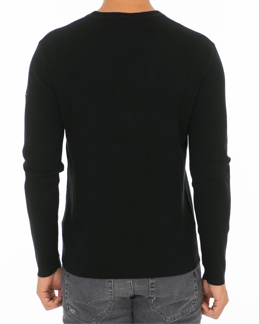 Herre | Trøjer | Tiger of Sweden | Harvik Wool Logo Crew Neck Black