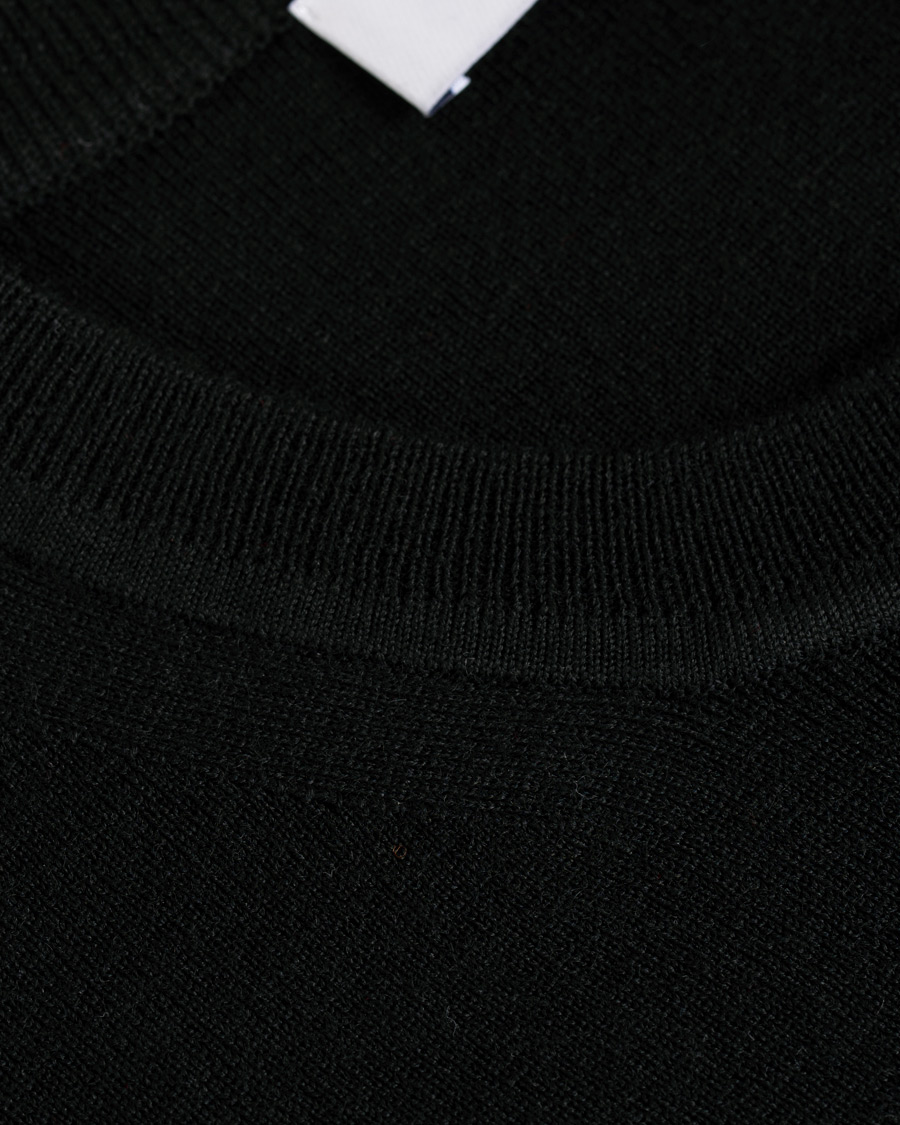 Herre | Trøjer | Tiger of Sweden | Harvik Wool Logo Crew Neck Black