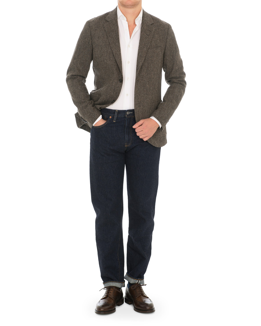 Herre | Blazere & jakker | Tiger of Sweden | Jamot Half Lined Structured Wool Blazer Brown