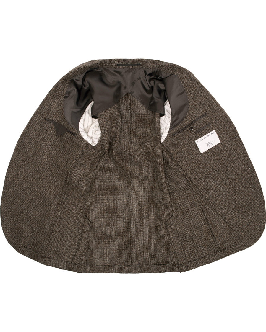 Herre | Blazere & jakker | Tiger of Sweden | Jamot Half Lined Structured Wool Blazer Brown
