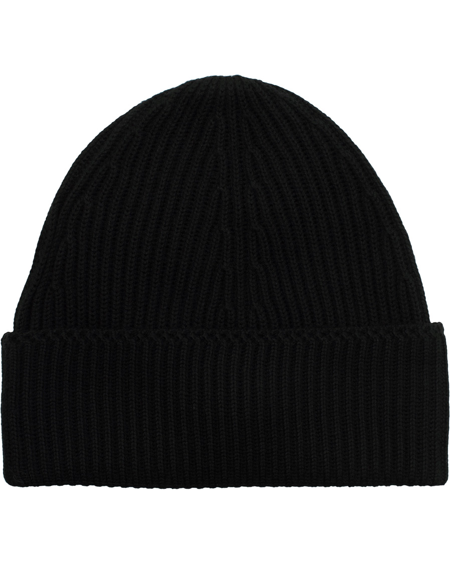 Herre | Tiger of Sweden Hollein Ribbed Wool Benie Black | Tiger of Sweden | Hollein Ribbed Wool Benie Black