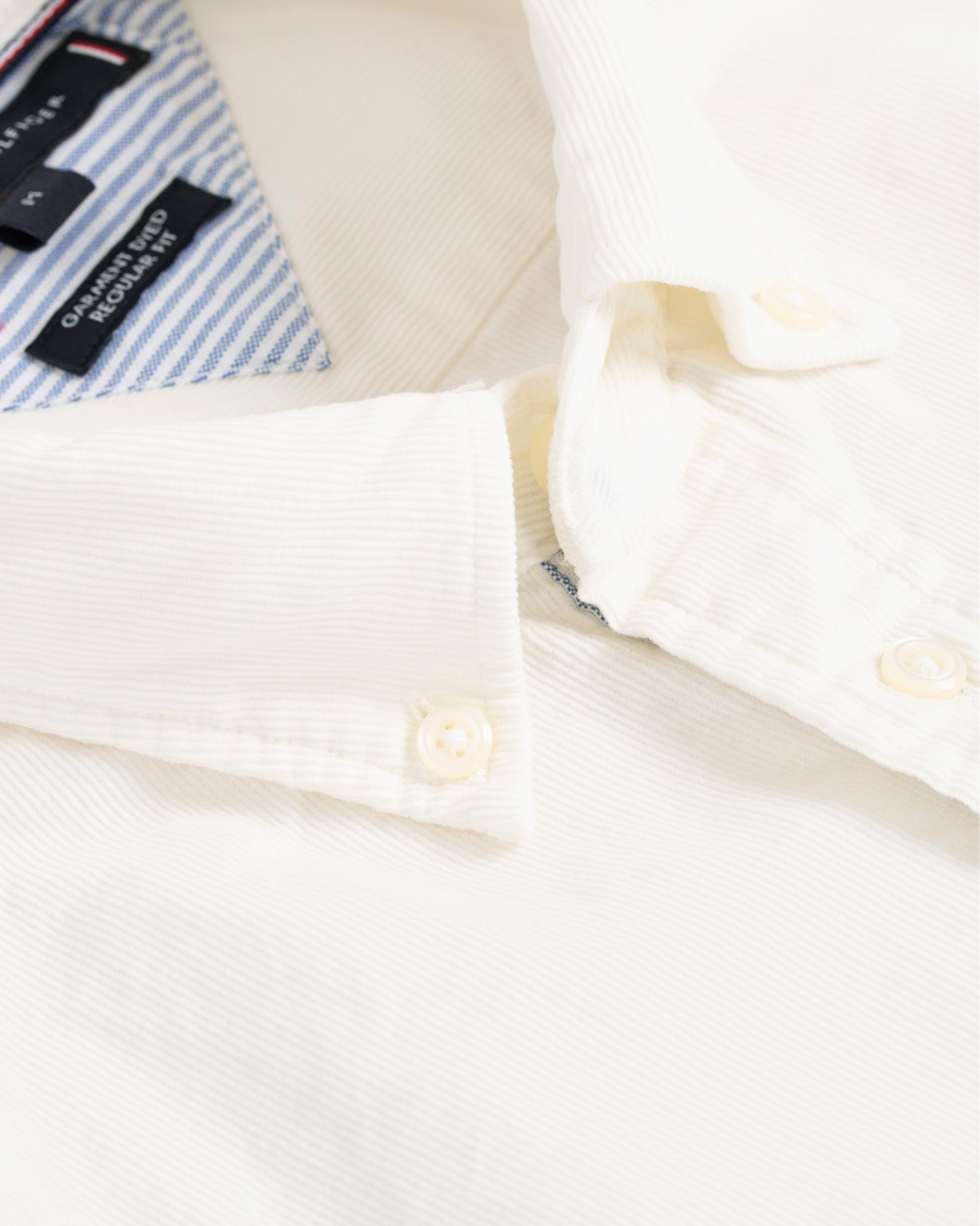 Herre | Skjorter | Tommy Hilfiger | Garment Dyed Corduroy Shirt Whisper White