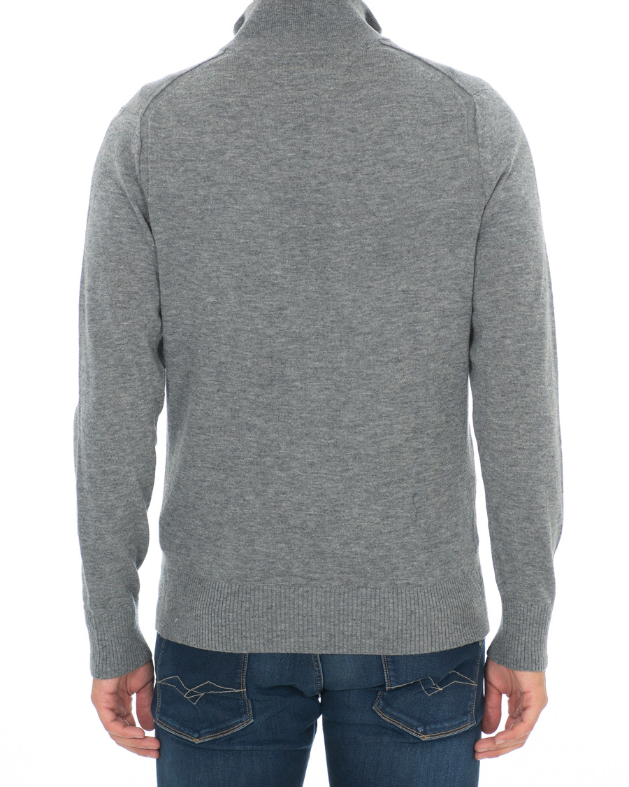 Herre | Trøjer | Tommy Hilfiger | Lambswool Half Zip Silver Fog Heather