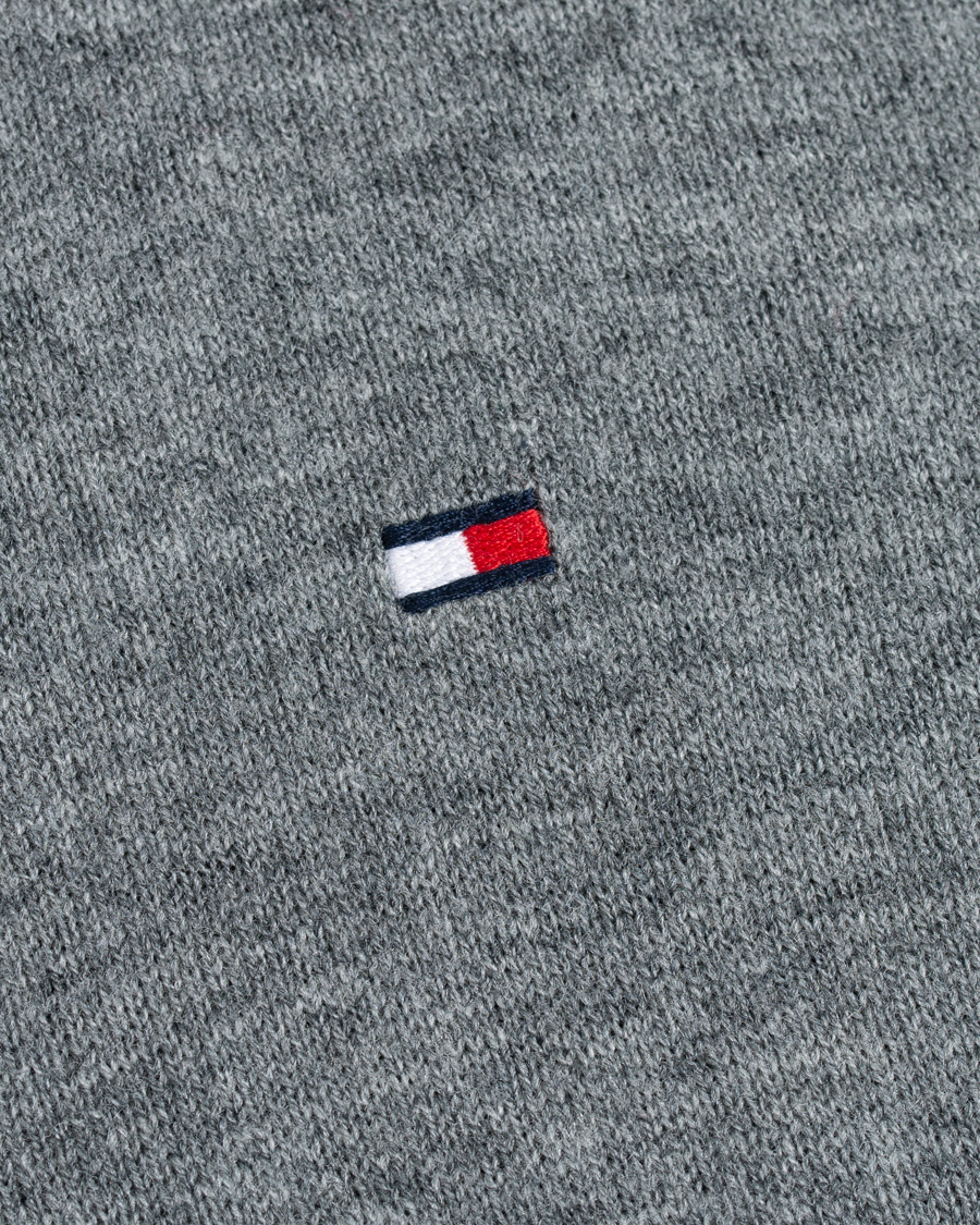 Herre | Trøjer | Tommy Hilfiger | Lambswool Half Zip Silver Fog Heather